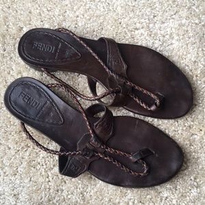 Fendi Leather Sandals